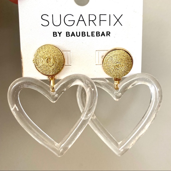 Sugarfix by Baublebar heart dangle earrings.